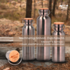 Kleines Produktbild Camplife Edelstahl Isolierflasche mit Bambusdeckel 1