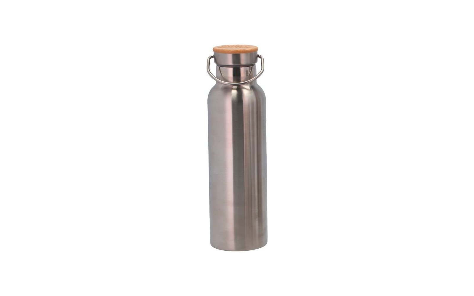 Stainless steel bottle with wooden lid