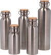 Camplife Edelstahl Isolierflasche mit Bambusdeckel 600 ml