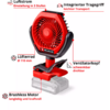 Kleine productafbeelding Einhell GC-CF 18/110 Li-Solo Ventilator akkubetrieben mit 3 Leistungsstufen L&uuml;fterdurchmesser 11 cm 18 V 1