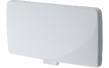 Appareil rectangulaire blanc aux coins arrondis avec un petit panneau de commande en bas