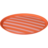 Koziol grote bord Nora Bord 255 mm Stripes dark coral