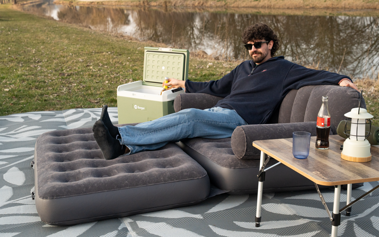 Produktbild Camptime Denia Pull-Out Aufblasbares Luftbett Sofa mit Schlaffunktion 1