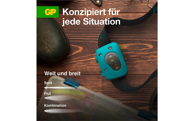 Produktbild GP Batteries CH44 Stirnlampe 300 Lumen mit Bewegungssensor 1