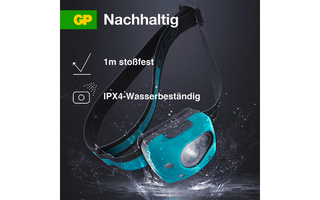 Produktbild GP Batteries CH44 Stirnlampe 300 Lumen mit Bewegungssensor 1