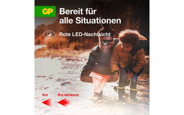 Produktbild GP Batteries CH44 Stirnlampe 300 Lumen mit Bewegungssensor 1