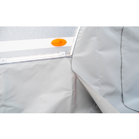 Hindermann Passformabdeckung für Radkästen Dethleffs ab 2014 c`go / c`trend / Camper / Nomad / Beduin / Exclusiv hellgrau Tandem-Achser