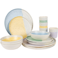 Bo-Camp Collection Pastel Annecy Vaisselle 16 pcs. pour 4 personnes