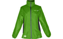 Grüne Regenjacke mit Reißverschluss und langen Ärmeln