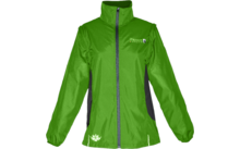Grüne Regenjacke mit Reißverschluss und langen Ärmeln