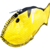 Beadbags fish wallet yellow