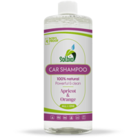 Solbio Champ&uacute; natural todo en uno para la limpieza de caravanas / tiendas / toldos / barcos / bicicletas con aroma de albaricoque y naranja 1 litro