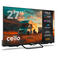 Cello CTrav-27TZ Smart Tizen OS Camping LED TV mit Triple Tuner, WLAN, Bluetooth, 12/24/230 V, 27 Zoll