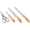Outwell Chena set de couteaux 4 pièces avec couteau universel / couteau à pain / ciseaux / éplucheur