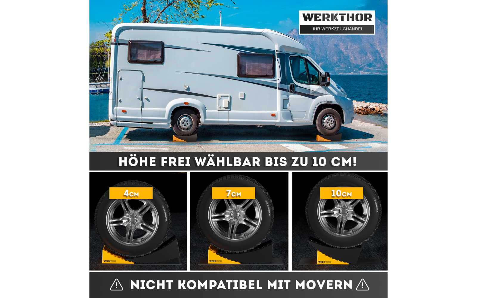 Produktbild Werkthor Auffahrkeile bis zu 13,5 Tonnen inklusive Transporttasche Gr&ouml;&szlig;e  1