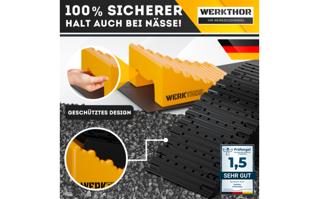 Produktbild Werkthor Auffahrkeile bis zu 13,5 Tonnen inklusive Transporttasche Gr&ouml;&szlig;e  1