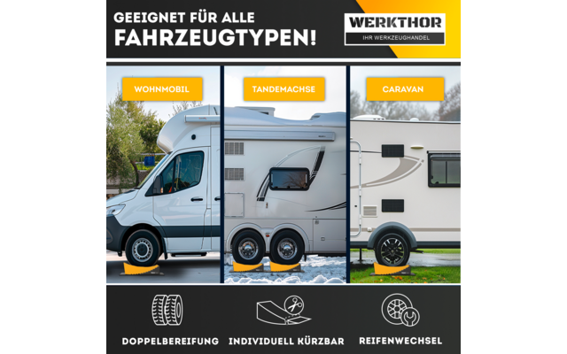 Produktbild Werkthor Auffahrkeile bis zu 13,5 Tonnen inklusive Transporttasche Gr&ouml;&szlig;e  1