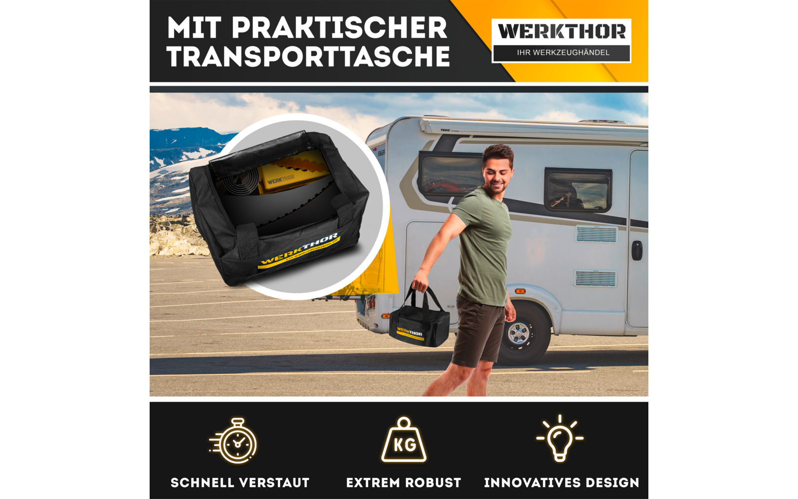 Produktbild Werkthor Auffahrkeile bis zu 13,5 Tonnen inklusive Transporttasche Gr&ouml;&szlig;e  1