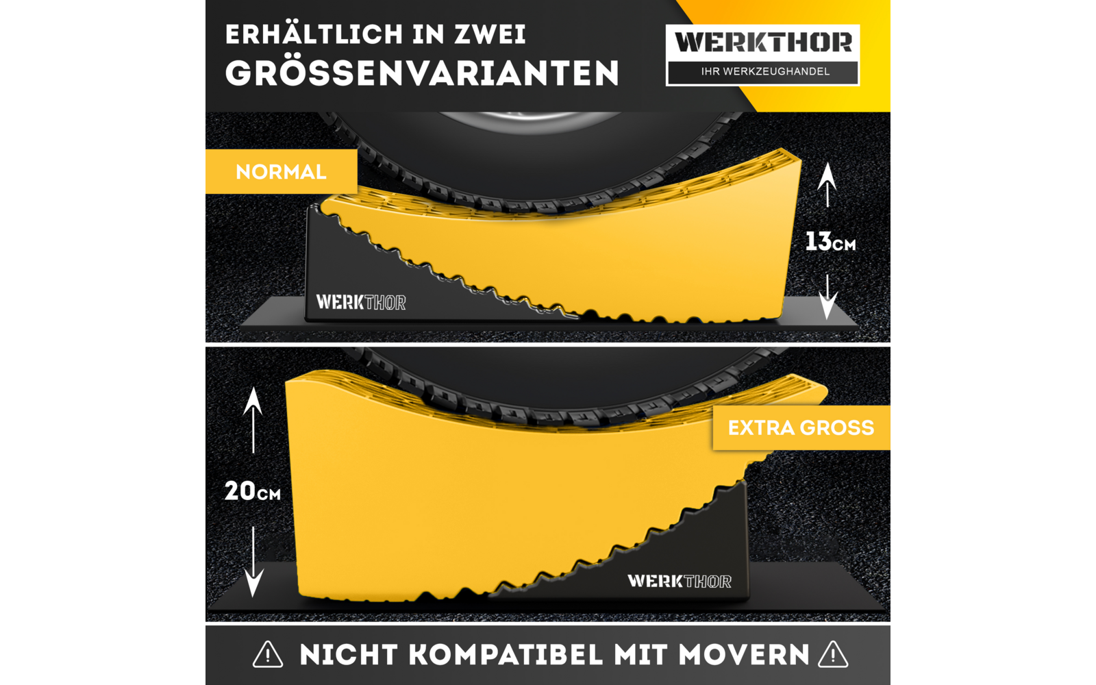 Produktbild Werkthor Auffahrkeile bis zu 13,5 Tonnen inklusive Transporttasche Gr&ouml;&szlig;e  1