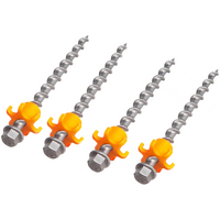 Piquet de vissage lot de 4 pi&egrave;ces Peg&Stop Peggy Peg