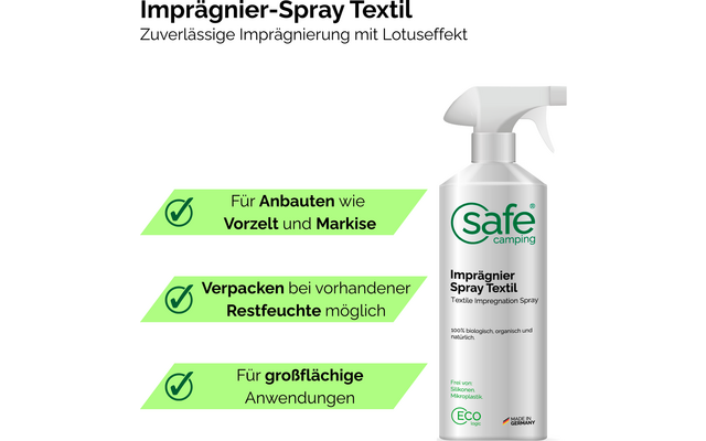 Produktbild Safe Camping Impr&auml;gnier-Spray Textil Impr&auml;gnierspray wetterbest&auml;ndig 1
