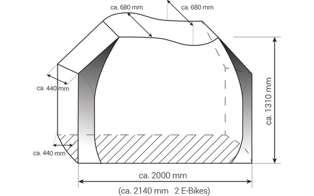 Produktbild Hindermann Universal Blackline Fahrradschutzh&uuml;lle f&uuml;r Deichsel- /Kupplungstr&auml;ger 1