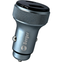 Berger GoCharge 12/24 V USB-C/USB-A Kfz-Ladeger&auml;t mit Schnellladefunktion 48 W