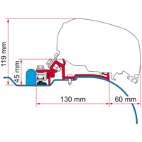 Fiamma awning adapter kit Iveco Daily H2