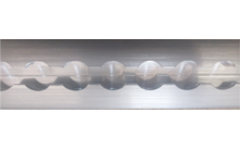 Aluminum lashing rail semicircular (2000 x 50 x 11.5 mm)