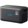 Batterie externe noire Anker de forme rectangulaire avec un objectif ressemblant à une caméra à l'avant