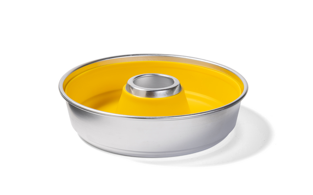 Omnia silicone baking dish for camping oven yellow