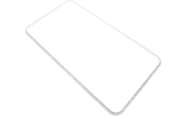 Cadre rectangulaire fin et arrondi, blanc, centre vide