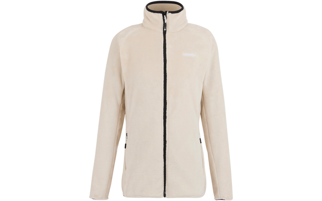 Beige Jacke mit Reißverschluss und Stehkragen