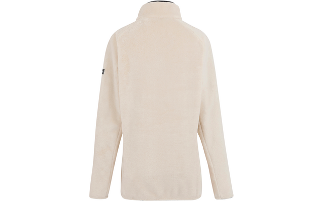 Beige Jacke mit hohem Kragen, Rückansicht