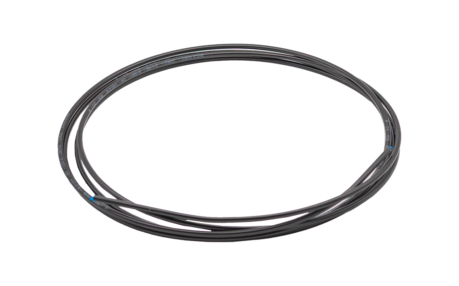 Schwarzes Kabel in einer Schleife liegend