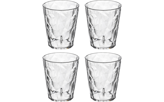 Koziol Set di 4 Super bicchieri da 250 ml CLUB No. 1