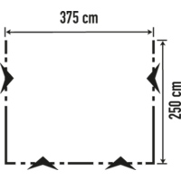 Veranda gonfiabile per camper Westfield Vega 2.0 375 Altezza 235 - 255 cm