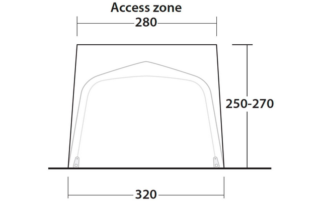 Outwell Tall Connection tent connector for Parkville 200SA