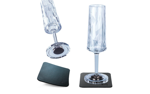 silwy® sparkling wine magnet plastic glazen 2 stuks (150 ml)