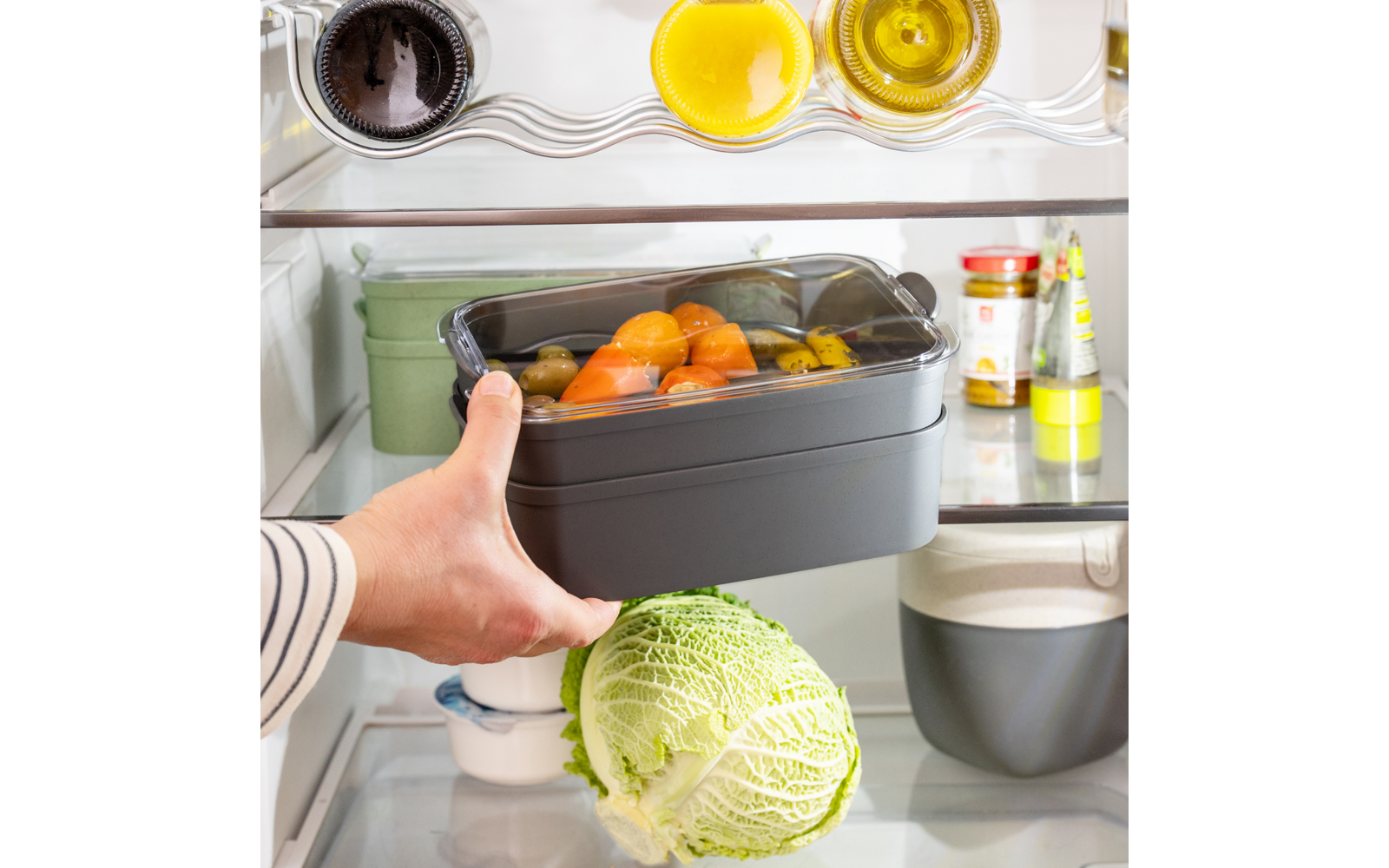 Produktbild Koziol Stakk Bentobox 2 Lunchboxset 3 teilig mit 2 Boxen / 1 Deckel 2 Liter  1
