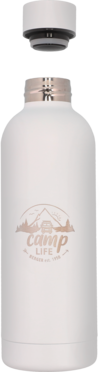 Camplife Edelstahl Thermo-Trinkflasche 500 ml wei&szlig; matt