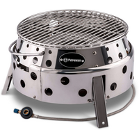 Petromax Atago Kartuschengrill klappbar Edelstahl Durchmesser Grillrost 28 cm / 3,8 kW