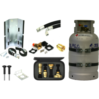 Bombola di gas Alugas Travelmate incl. set di installazione GPL 27,2 litri non riempito Set con 1 bombola