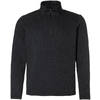 Schwarzer Pullover mit halbem Reißverschluss und Stehkragen