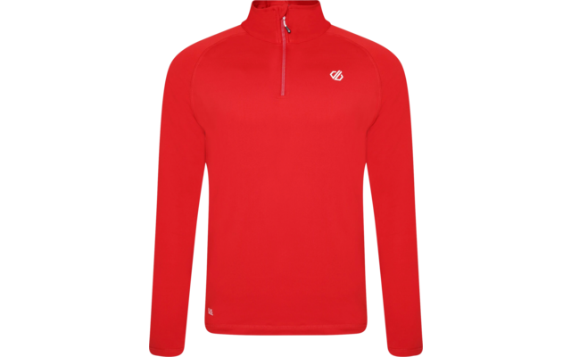 Rood shirt met lange mouwen en ritssluiting bij de kraag