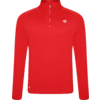 Rood shirt met lange mouwen en ritssluiting bij de kraag