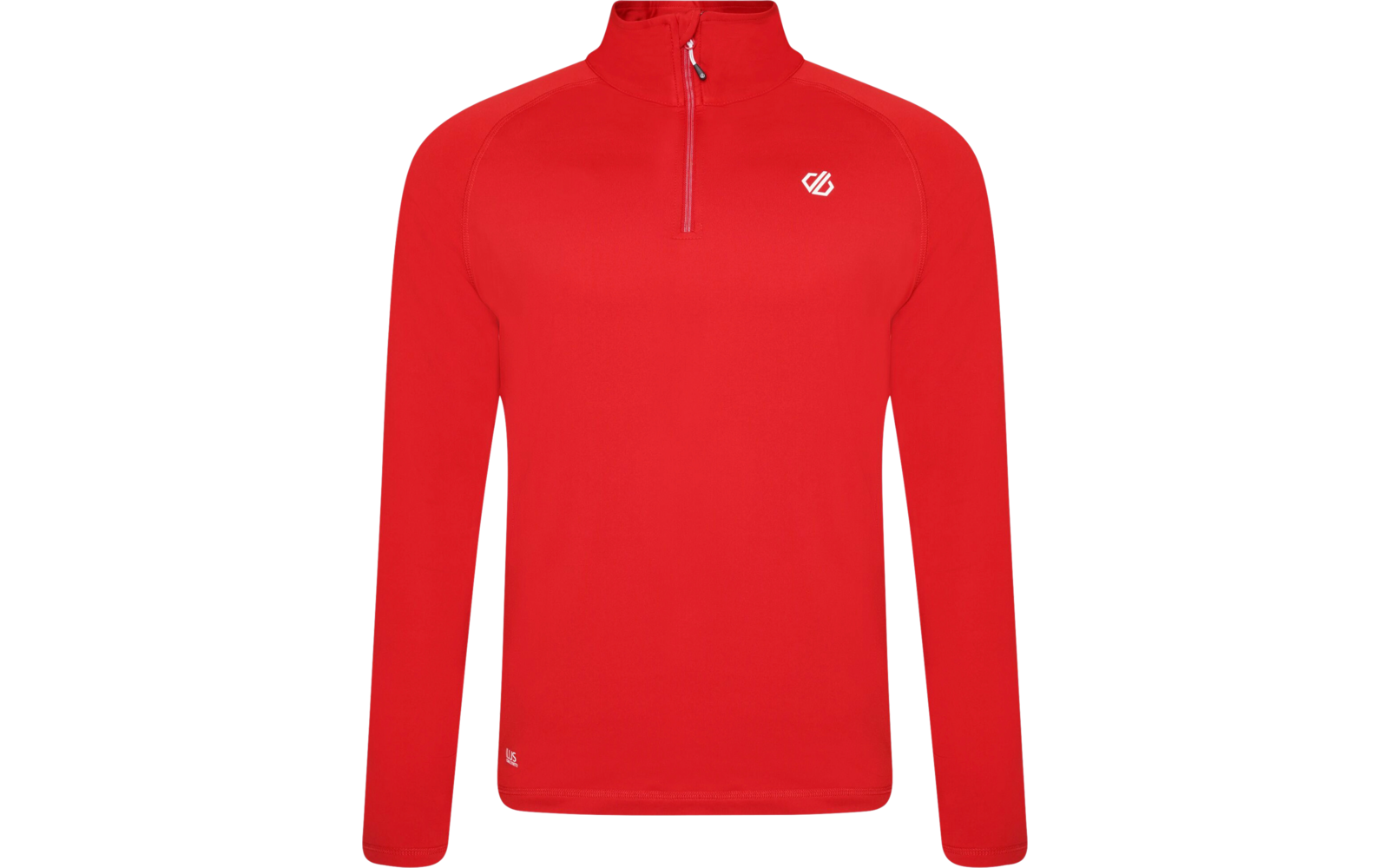 Rood shirt met lange mouwen en ritssluiting bij de kraag