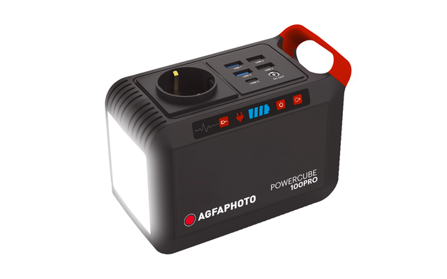 AgfaPhoto Powercube 100 Pro (DE / Type F) mobile power outlet