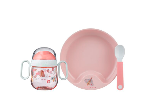 Mepal Mio baby tableware set 3 pieces flowers and butterflies