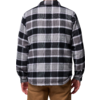 Person von hinten mit kariertem Hemd und brauner Hose